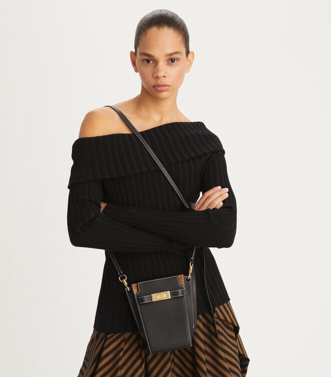 Tory Burch Black Petite Lee Radziwill Satchel Bags