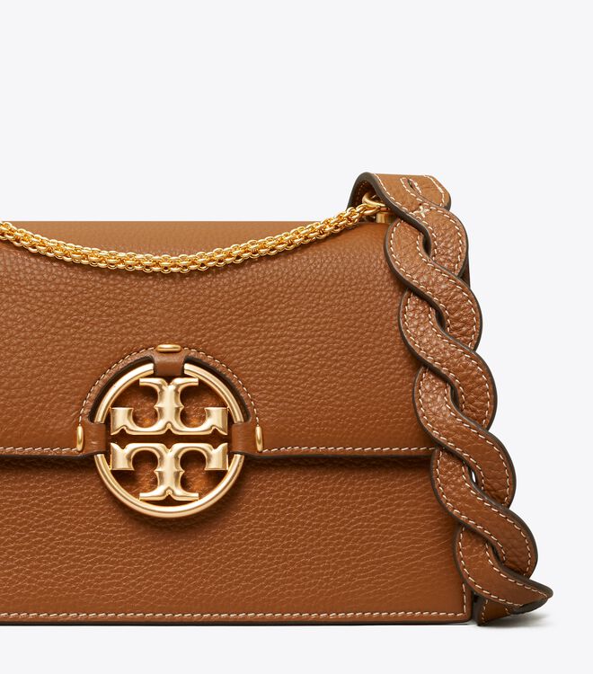 Tory Burch Brown Small Miller Shoulder Bags