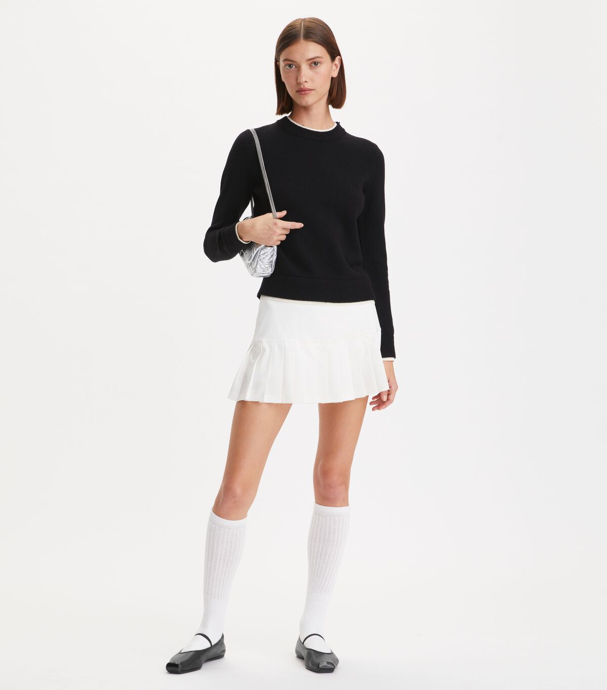 Tory Burch Black Double Layer Cashmere Sweaters