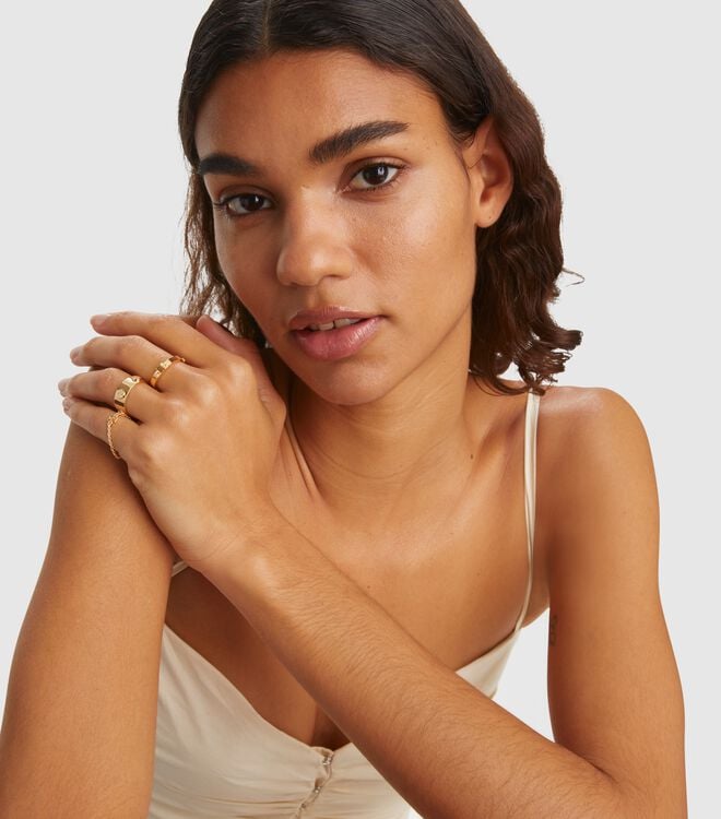 Tory Burch Gold Kira Chain Ring