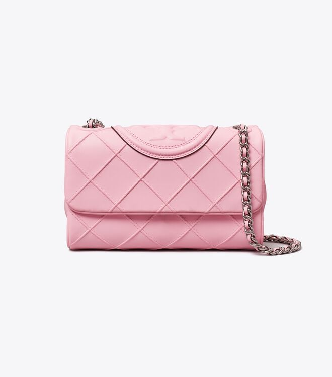 Tory Burch Pink Small Fleming Soft Convertible Shoulder Bags