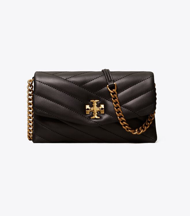 Tory Burch Black Kira Chevron Crossbody Bags