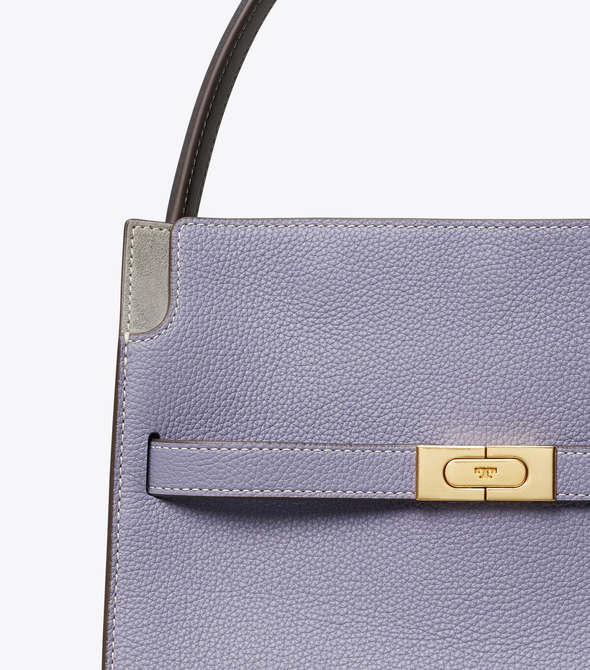 Tory Burch Light Purple Lee Radziwill Pebbled Small Satchel Bags