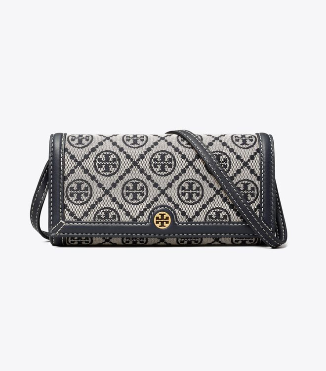 Tory Burch Navy T Monogram Crossbody Bags