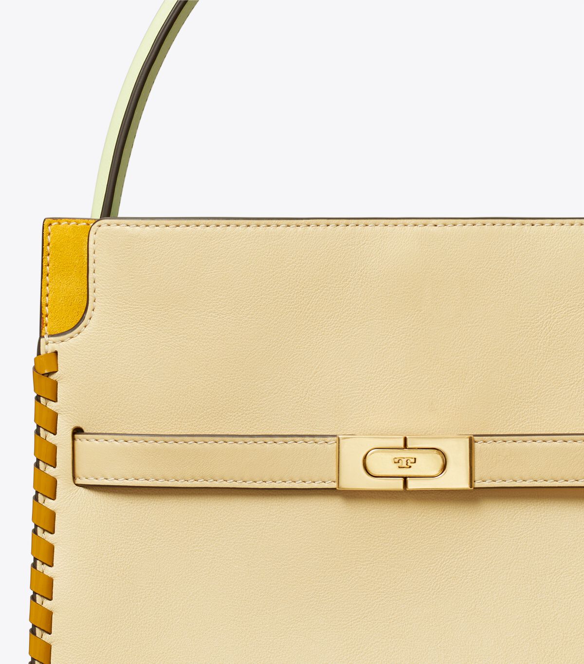 Tory Burch Beige Small Lee Radziwill Whipstitch Crossbody Bags