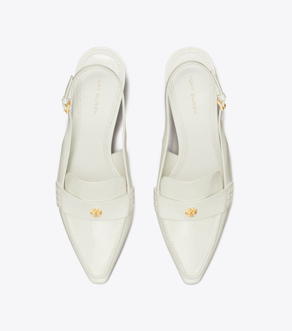 Tory Burch White Pointed Mules