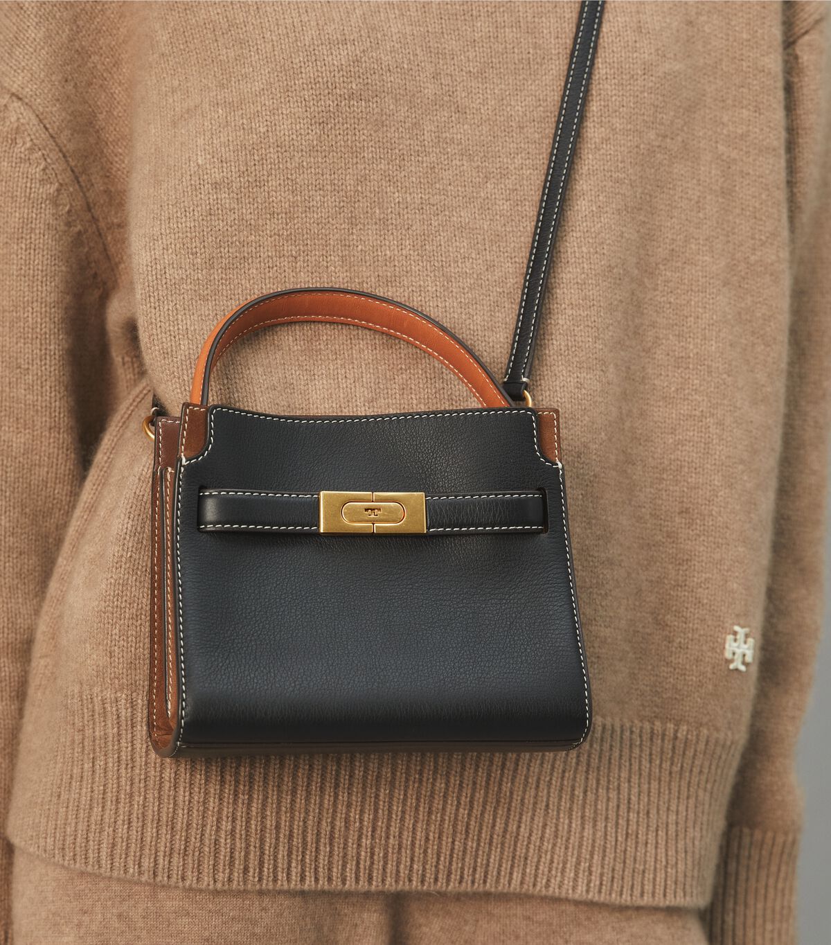 Tory Burch Black Petite Lee Radziwill Crossbody Bags