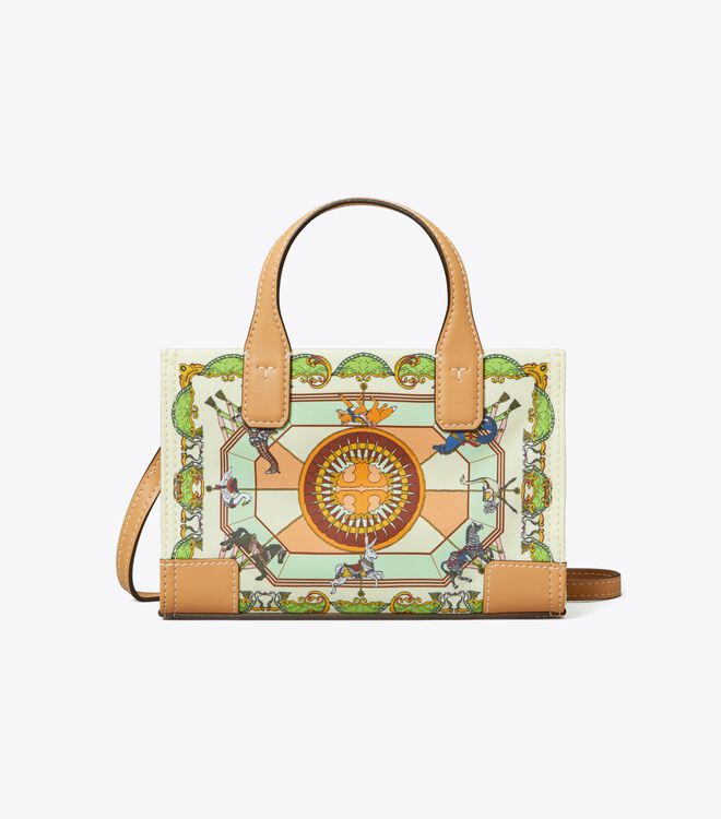 Tory Burch Cream Mini Ella Printed Crossbody Bags