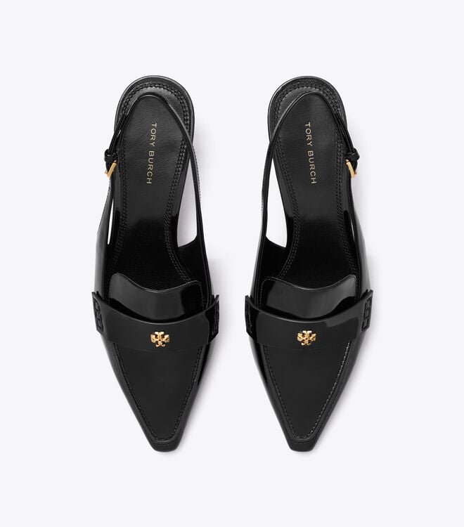 Tory Burch Black Pointed Mules