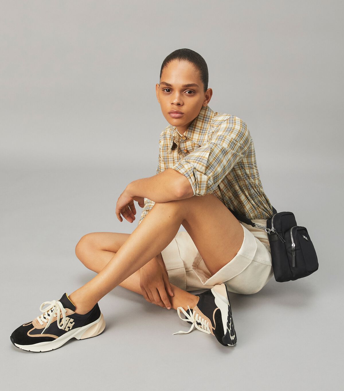 Tory Burch Black / Cream Good Luck Sneakers