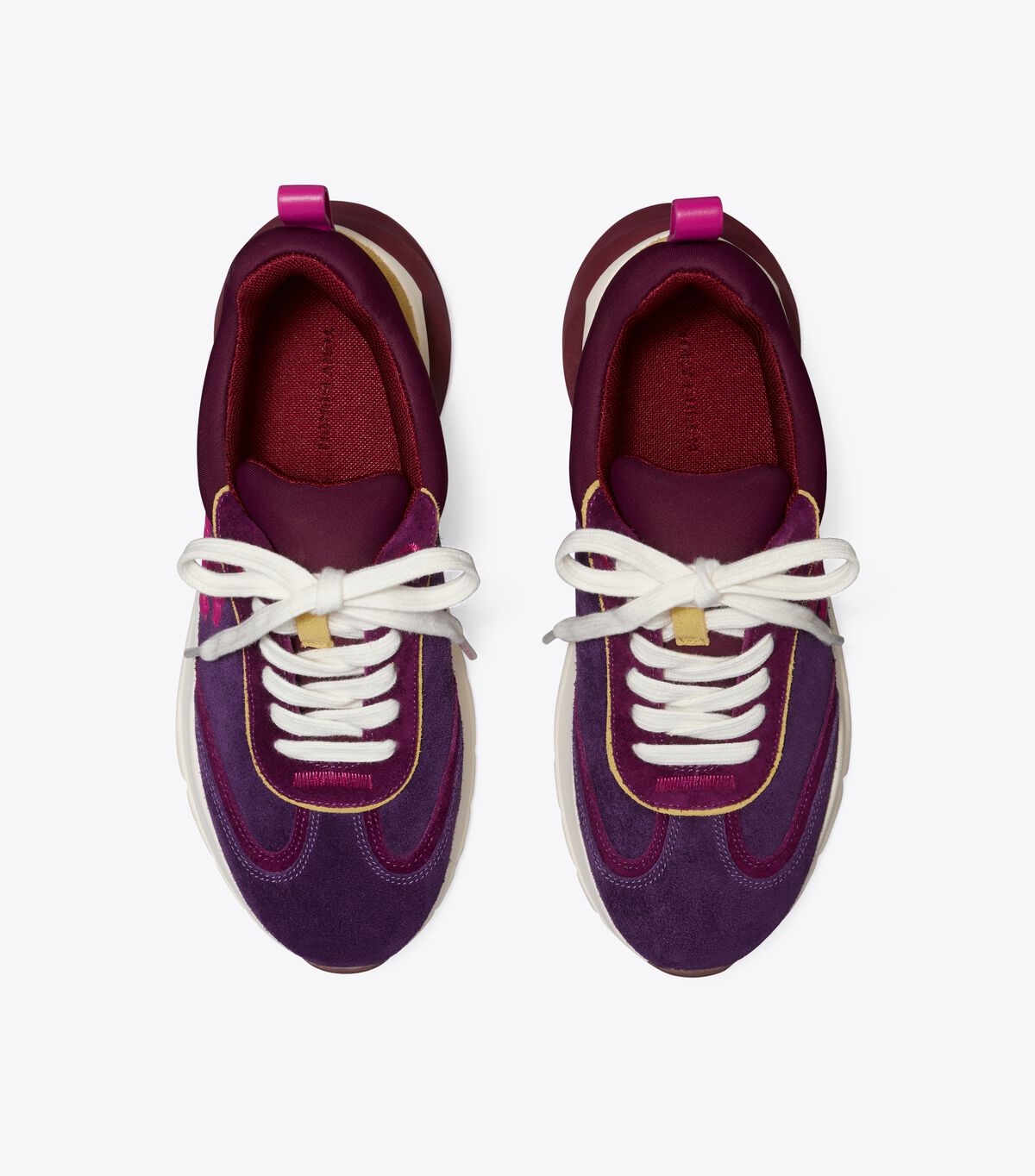 Tory Burch Fuchsia / Burgundy Good Luck Sneakers