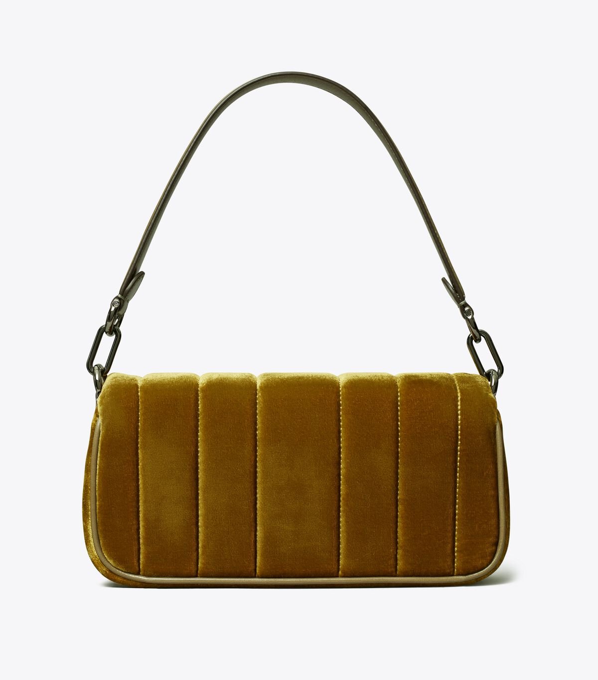 Tory Burch Dark Yellow Small Kira Velvet Flap Shoulder Bags