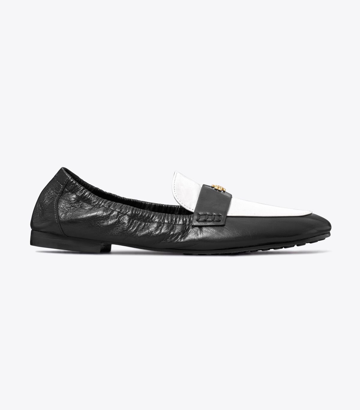 Tory Burch Black / White Eleanor Ballet Flats