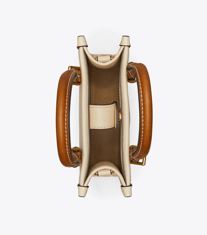 Tory Burch Beige T Monogram Mini Bag