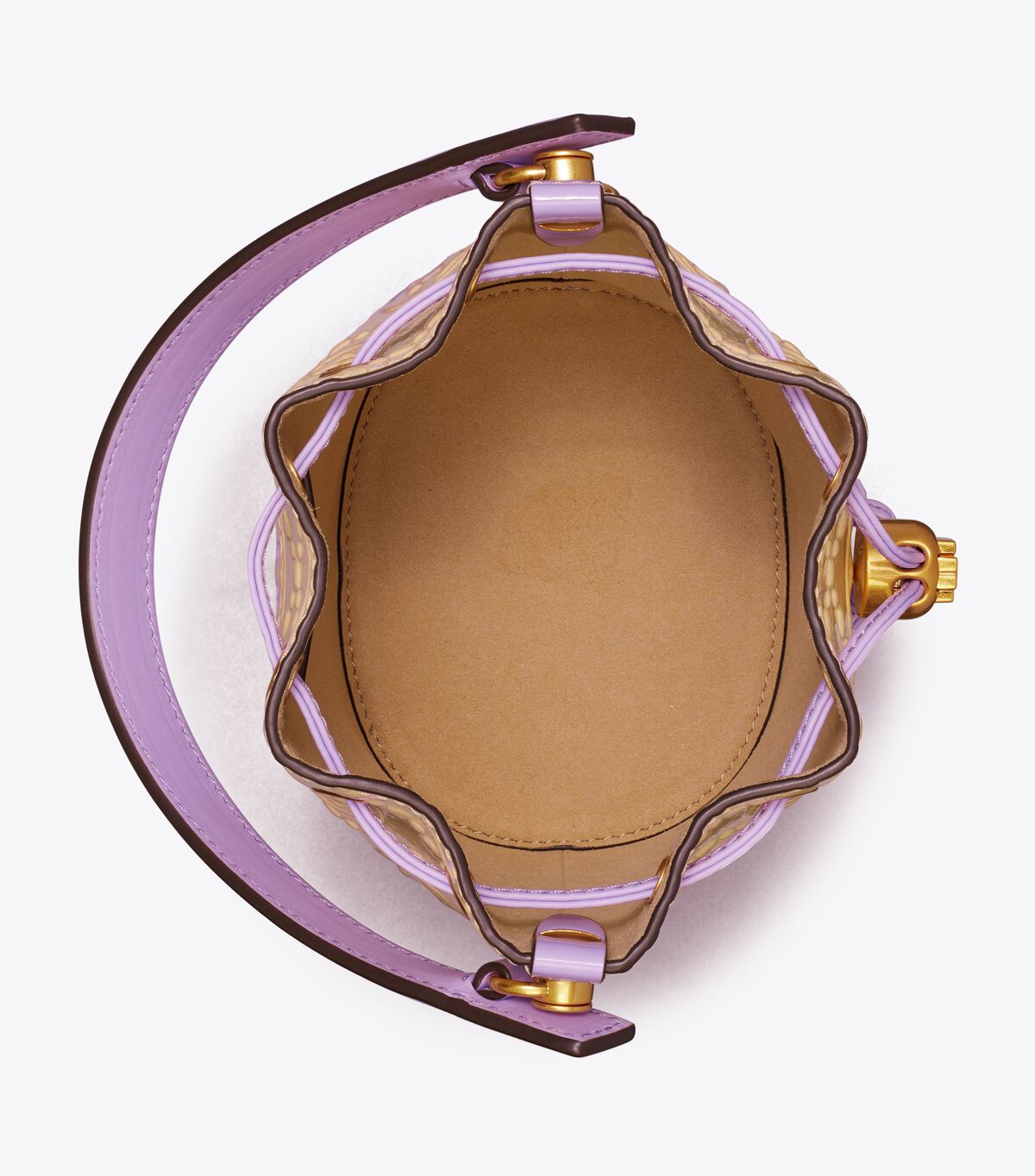 Tory Burch Lavender Mini T Monogram Dip-dye Bucket Bags
