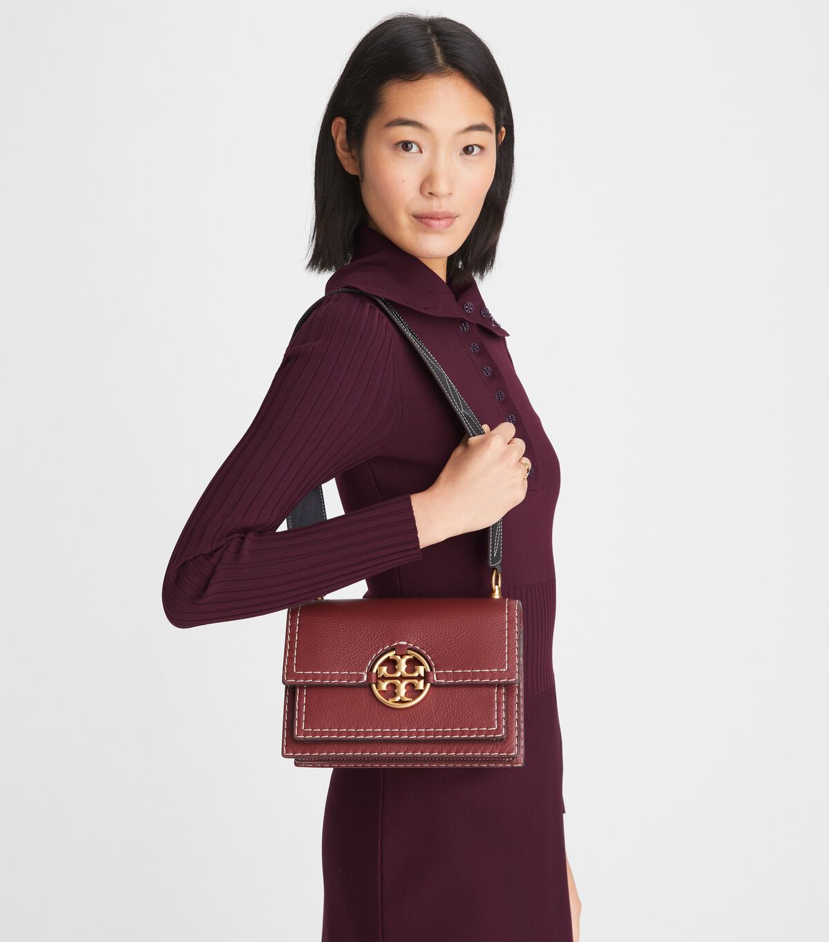 Tory Burch Red Small Miller Western Flap Shoulder Bags