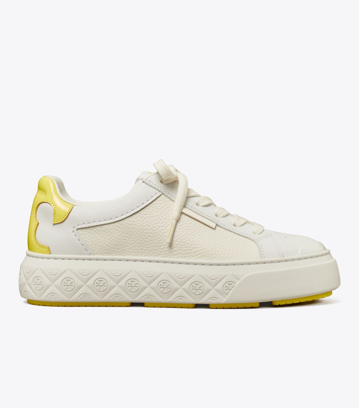 Tory Burch Titanium White / Yellow Ladybug Sneakers
