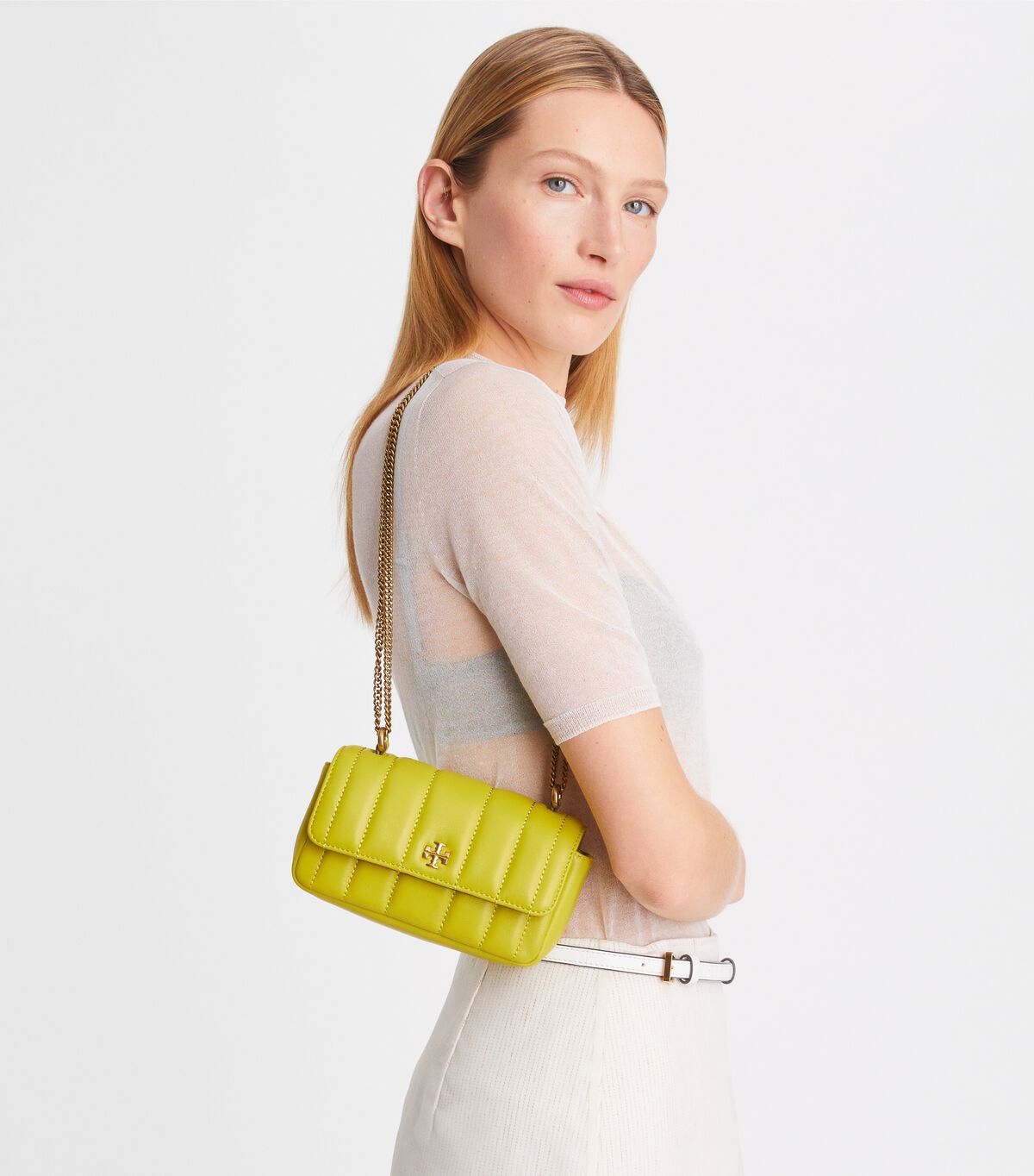 Tory Burch Yellow Green Kira Mini Bag