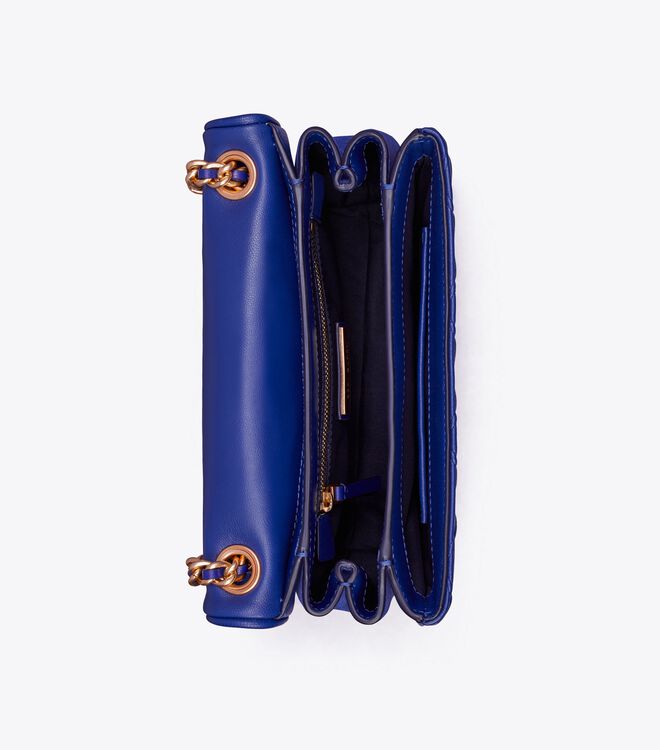Tory Burch Navy Small Fleming Soft Convertible Shoulder Bags