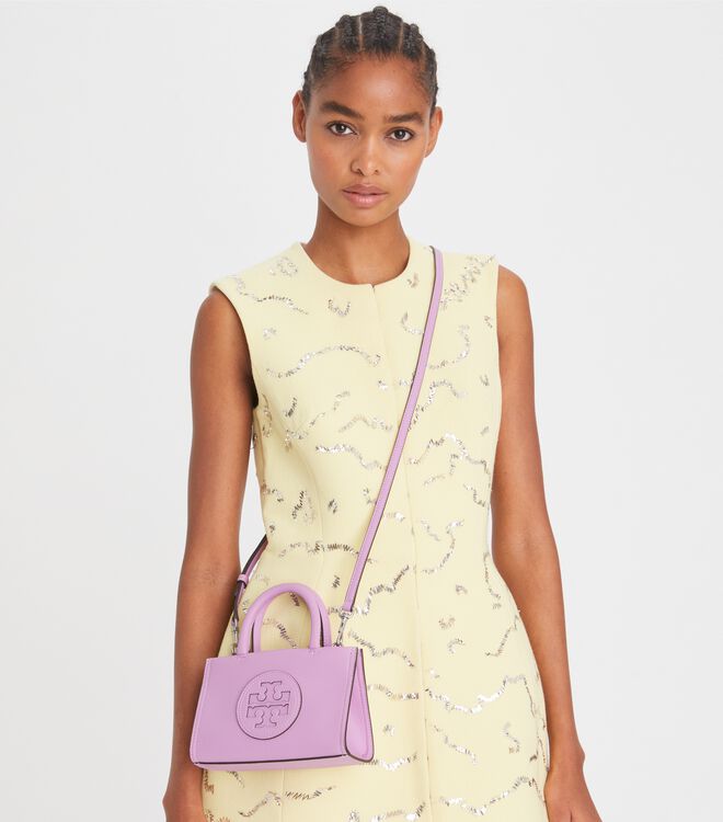 Tory Burch Light Purple Mini Ella Bio Tote Bags