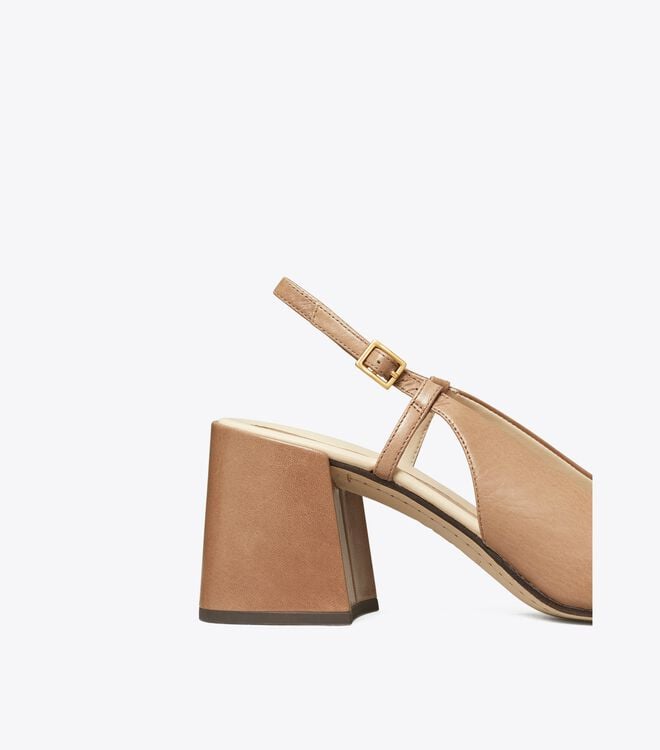Tory Burch Khaki Georgia Heels