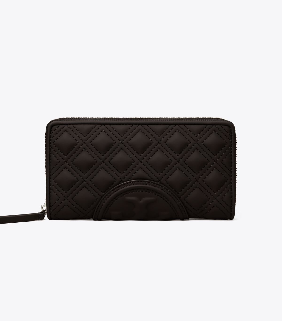 Tory Burch Black Fleming Soft Matte Zip Wallets