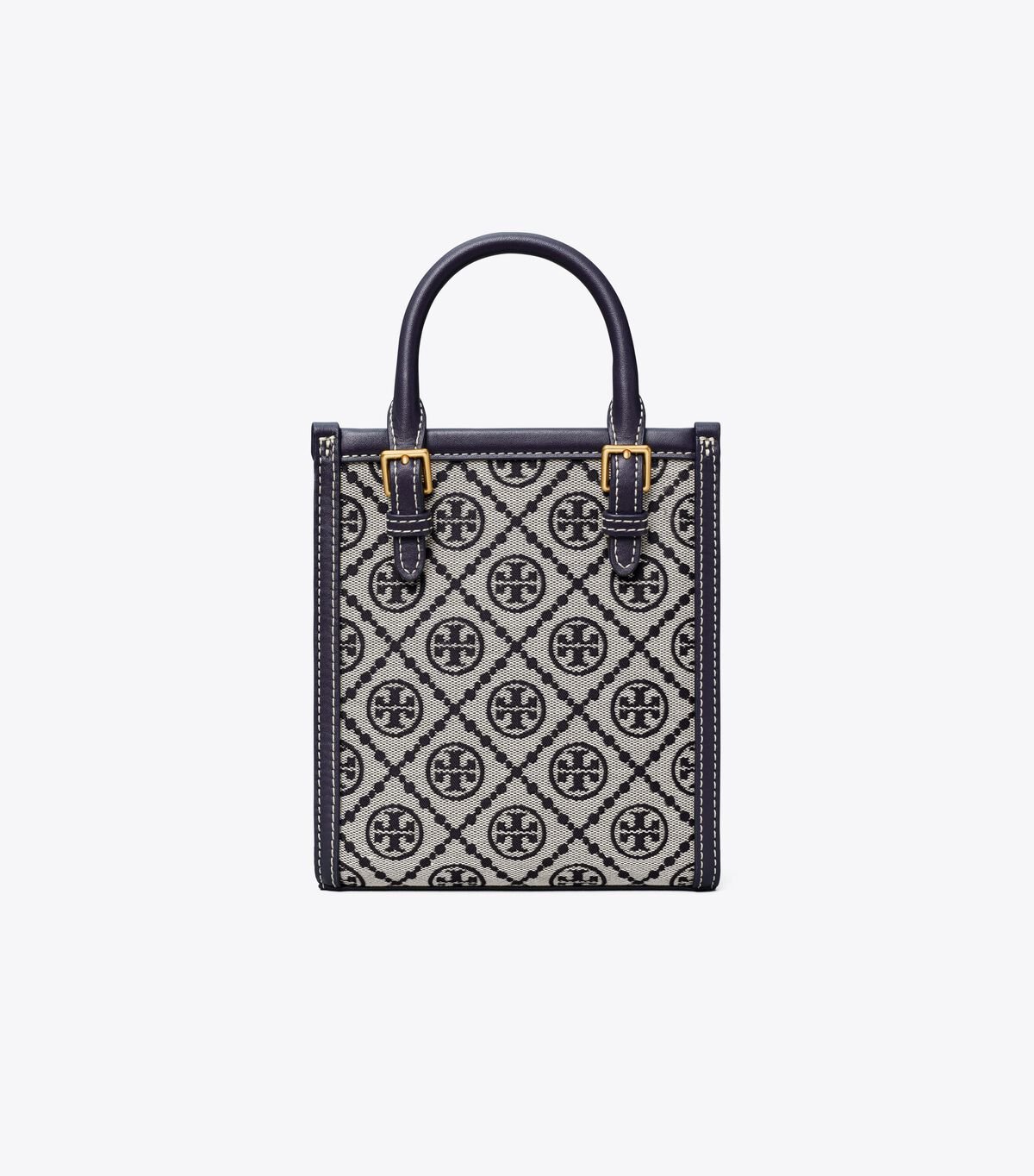 Tory Burch Navy Mini T Monogram Tote Bags
