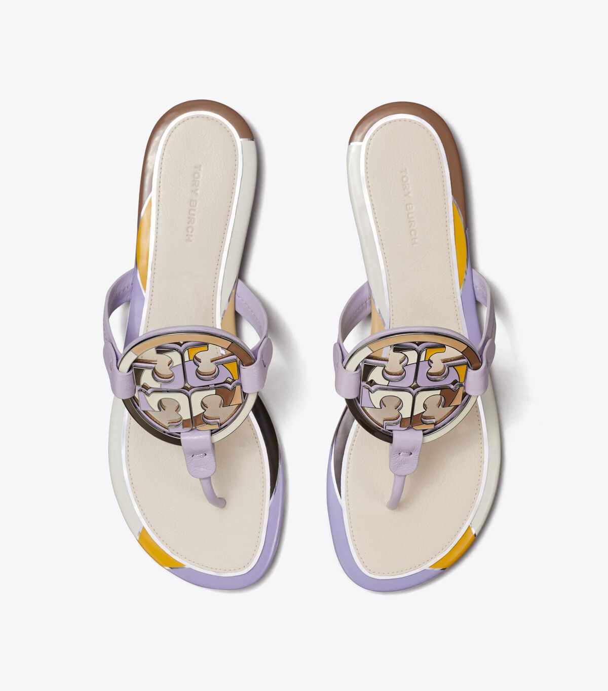 Tory Burch Light Purple Enamel Miller Sandals