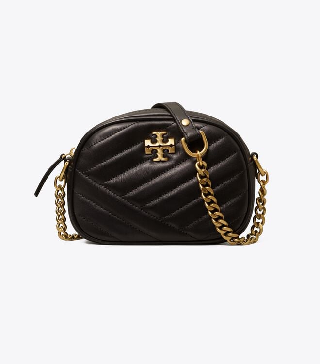 Tory Burch Black Kira Chevron Small Crossbody Bags