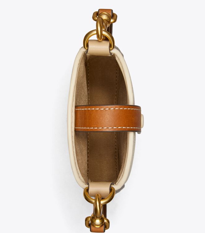 Tory Burch Beige T Monogram Mini Bag