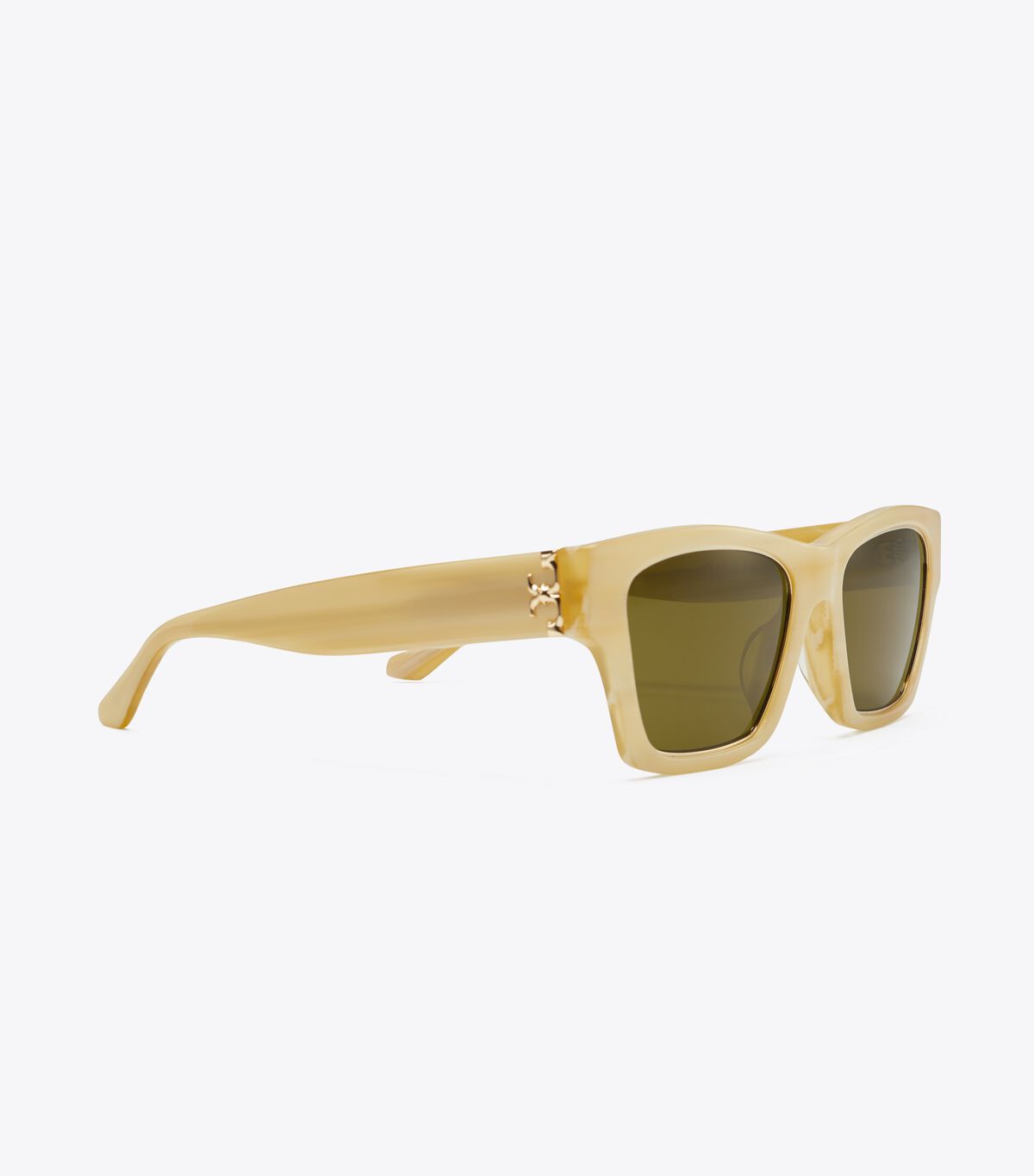 Tory Burch White / Olive Trace Sunglasses