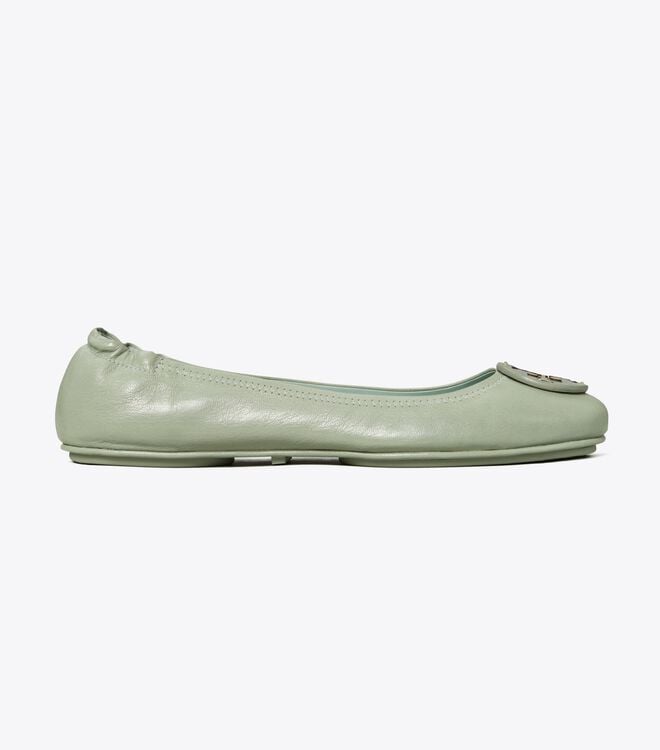 Tory Burch Turquoise Minnie Travel Ballet Flats