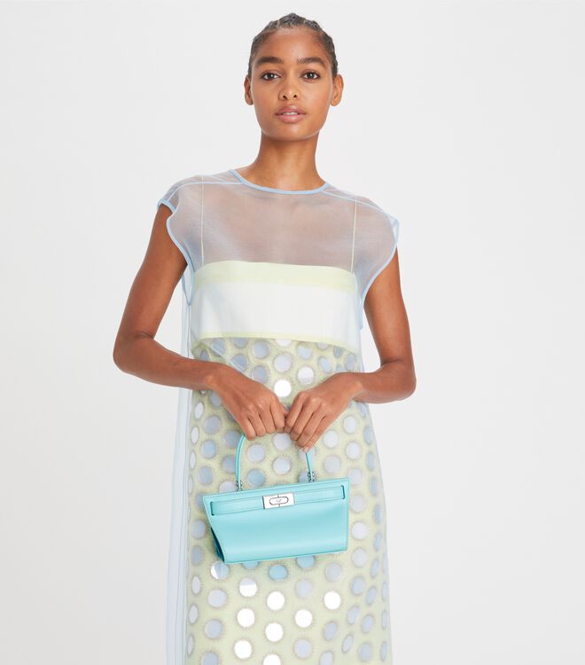 Tory Burch Azure Petite Lee Radziwill Crossbody Bags