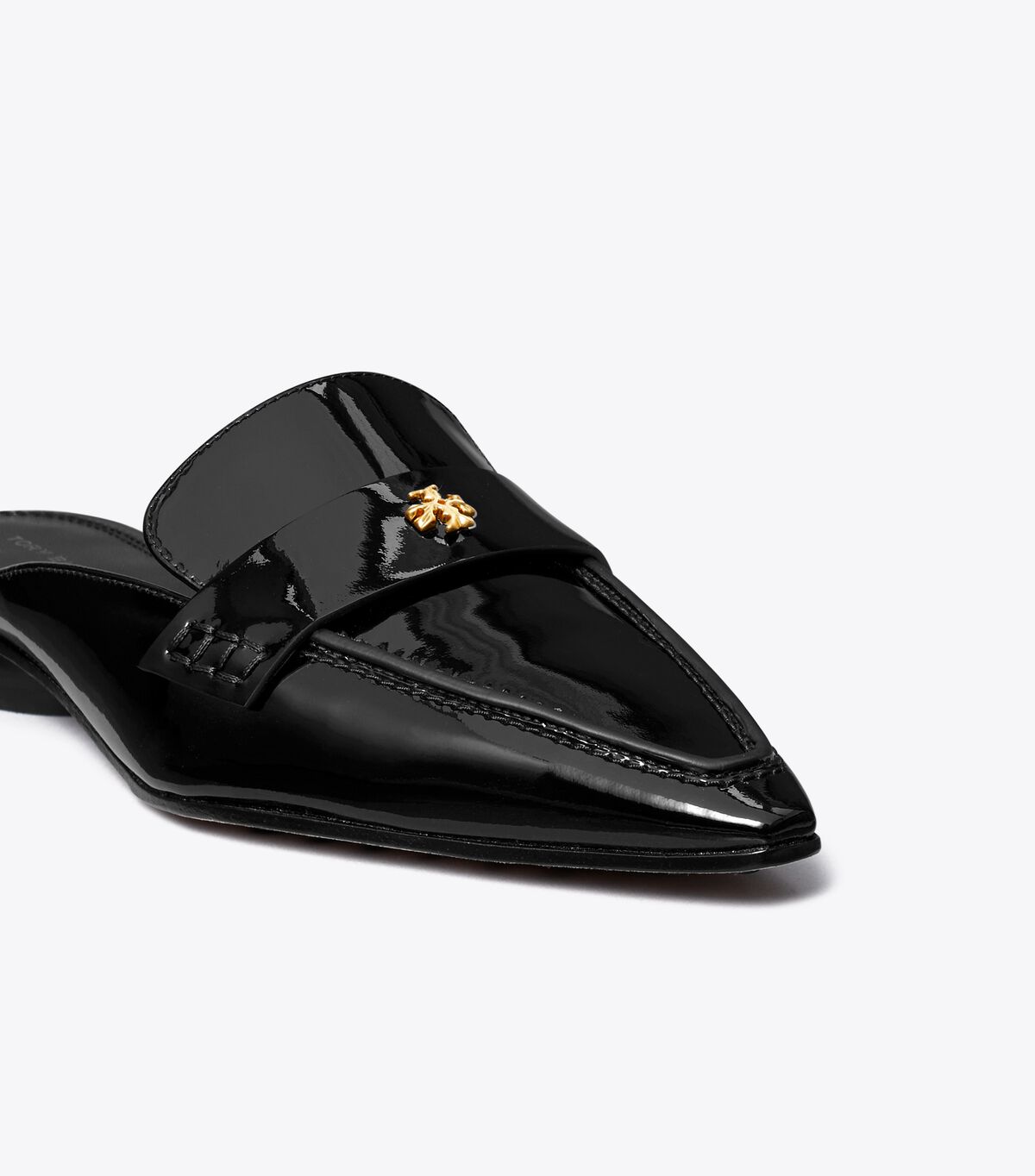 Tory Burch Black Pointed Backless Loafers