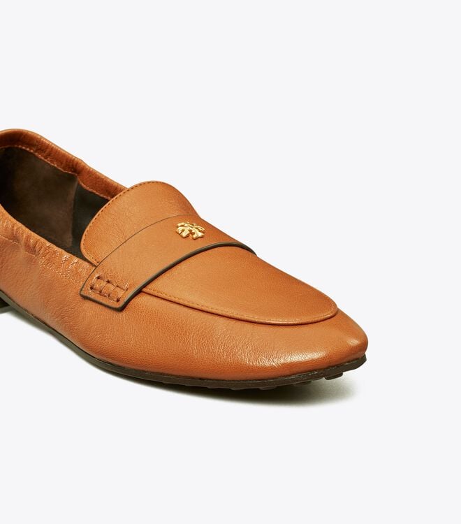 Tory Burch Brown Eleanor Loafers