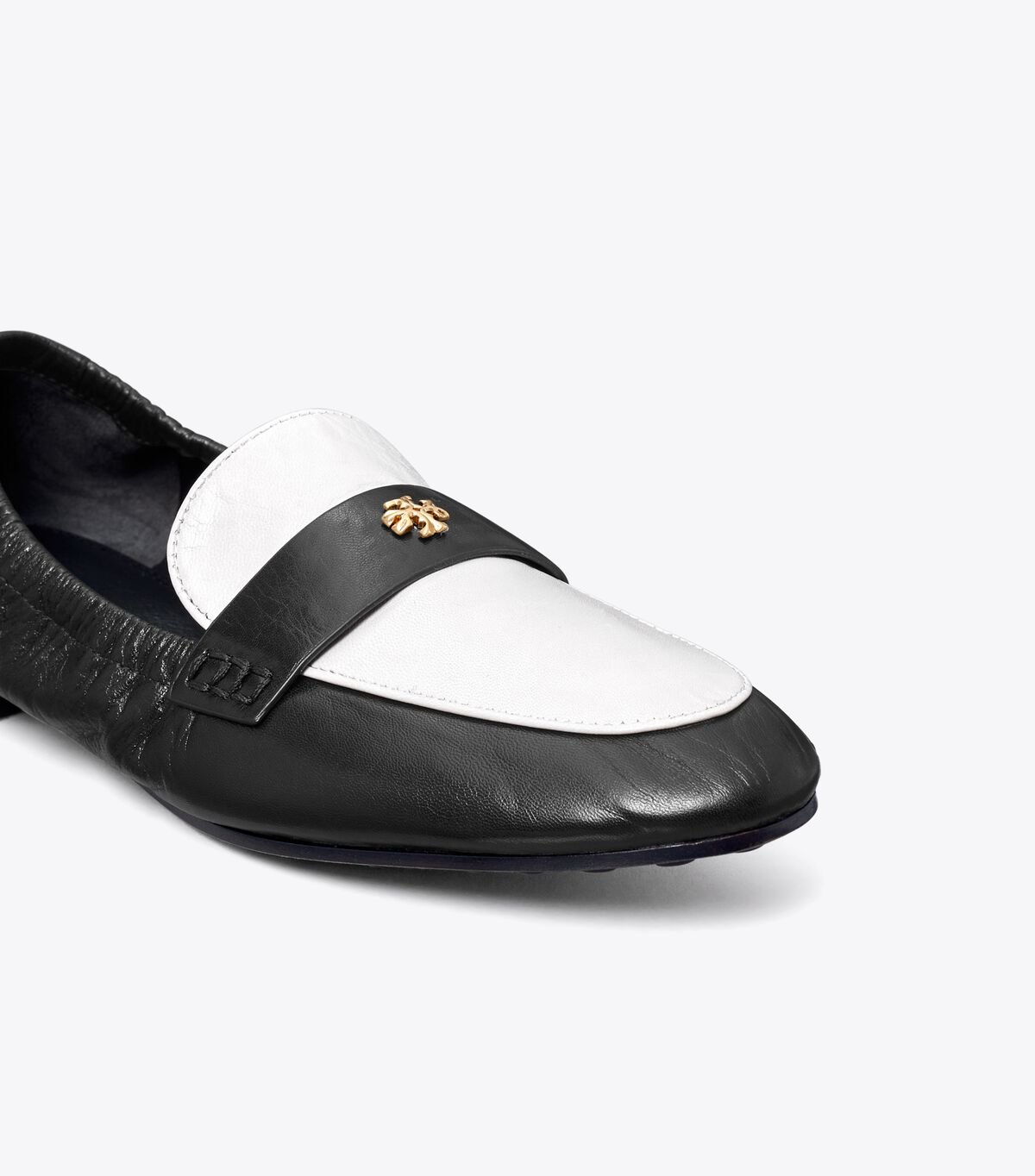 Tory Burch Black / White Eleanor Ballet Flats