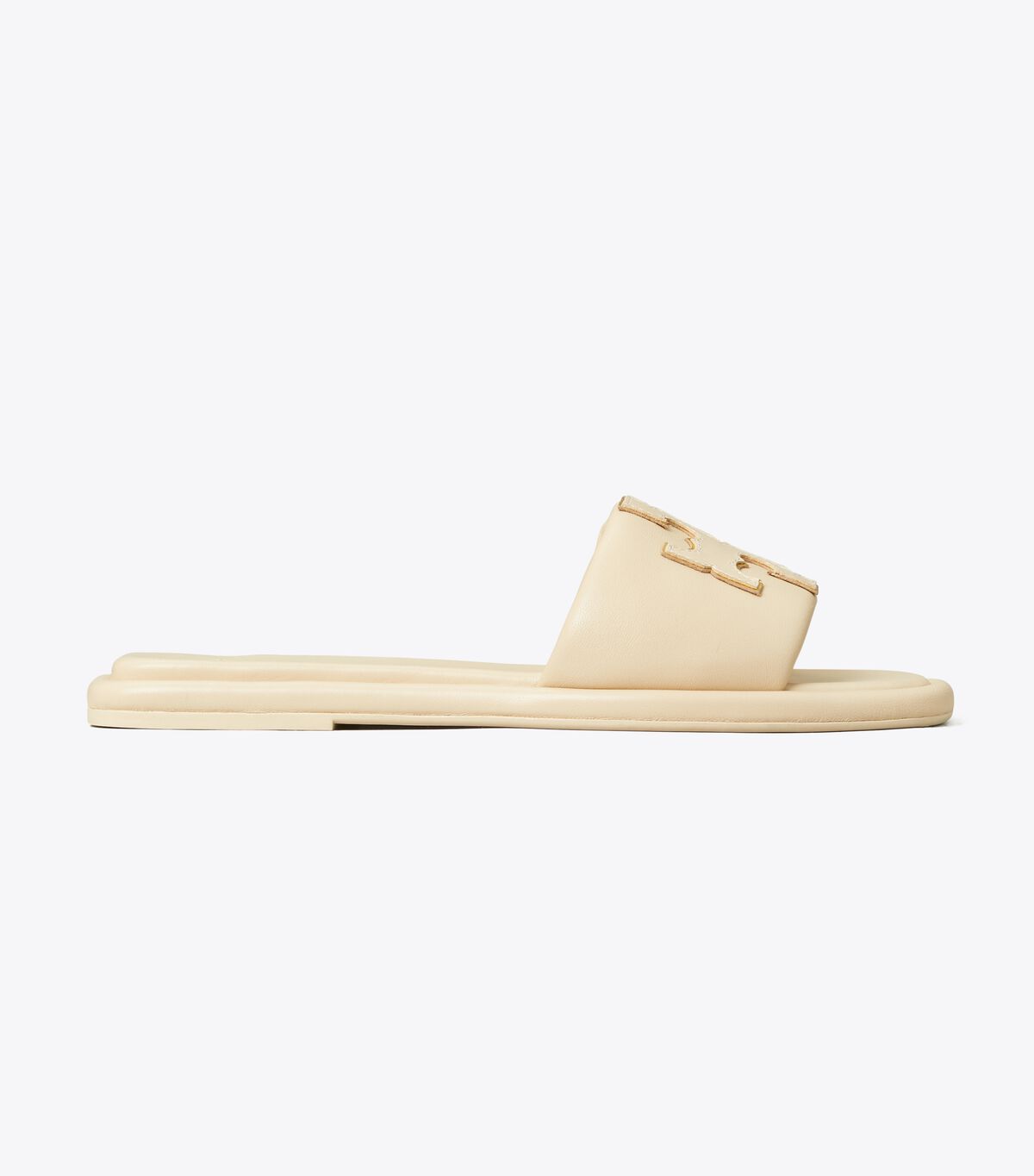 Tory Burch Beige / Gold Double T Sandals