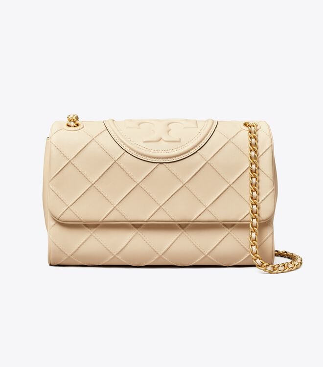 Tory Burch Cream Fleming Soft Convertible Shoulder Bags