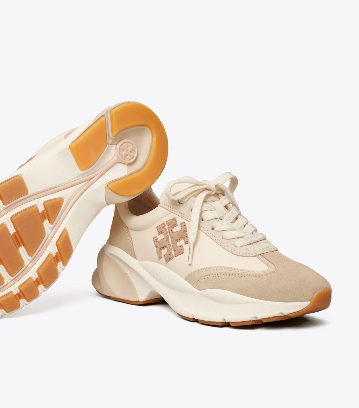 Tory Burch Beige Good Luck Sneakers