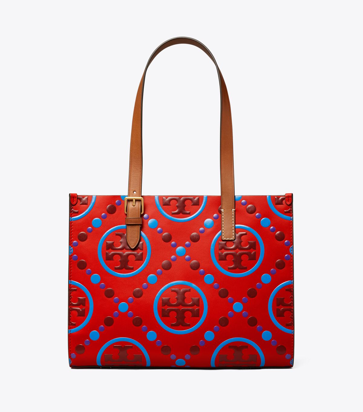 Tory Burch Red Small T Monogram Tote Bags