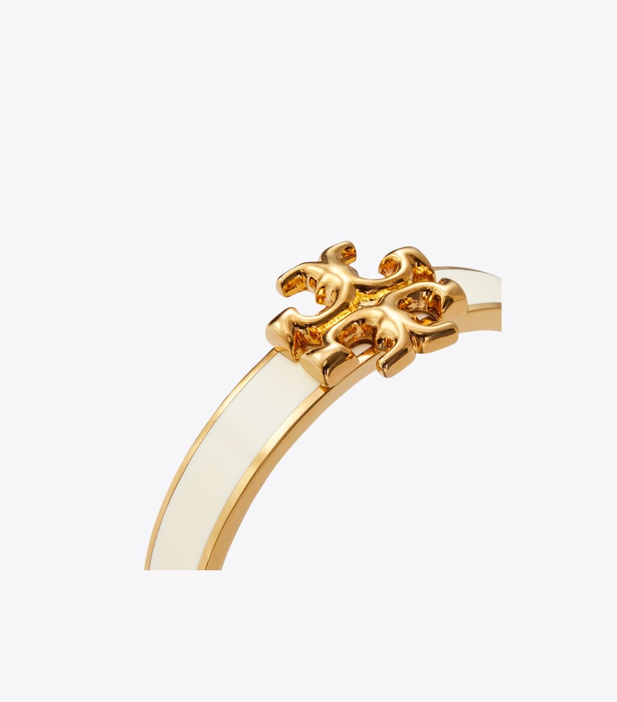 Tory Burch Gold / White Kira Enamel Ring