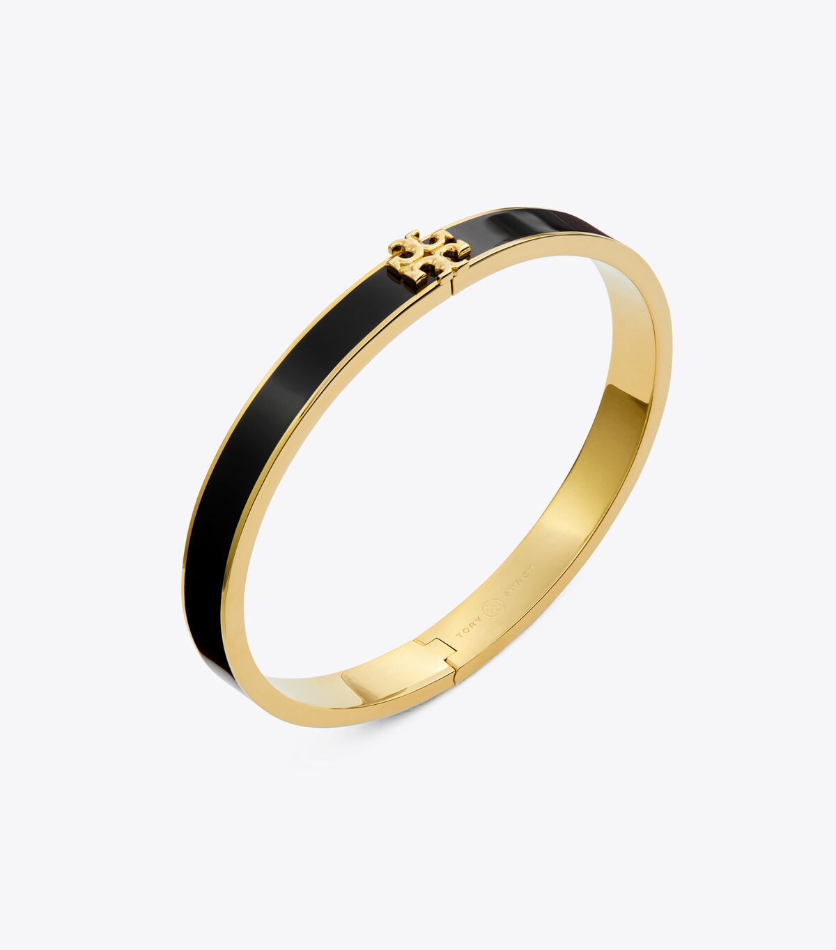 Tory Burch Gold / Black Kira Enamel 7mm Bracelet