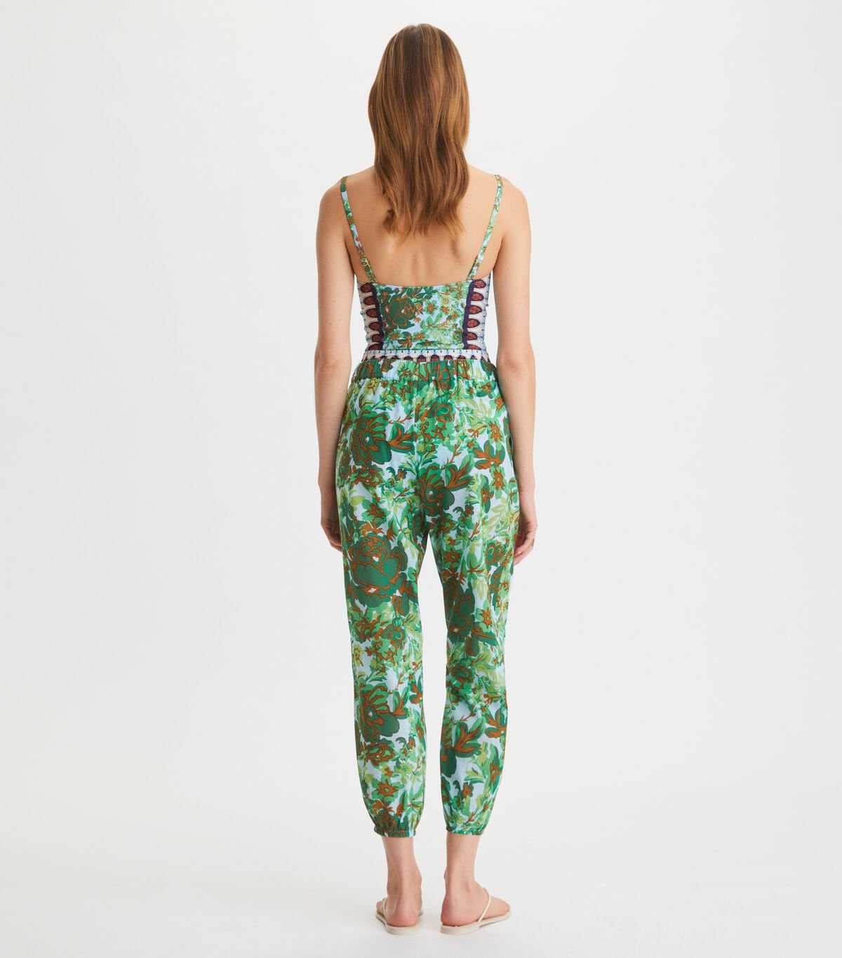 Tory Burch Green Printed Beach Bikini Bottoms