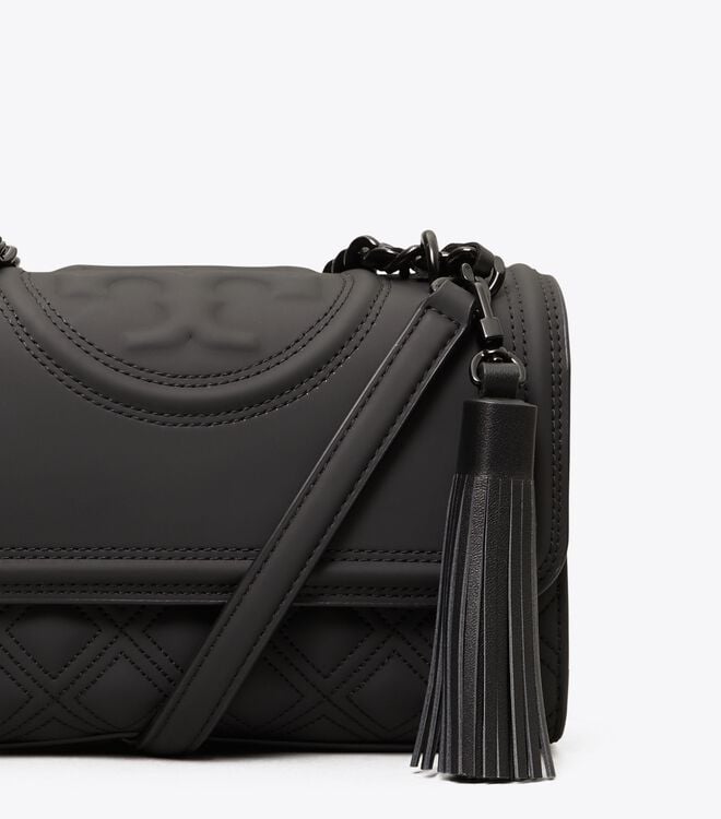 Tory Burch Black Small Fleming Matte Convertible Shoulder Bags