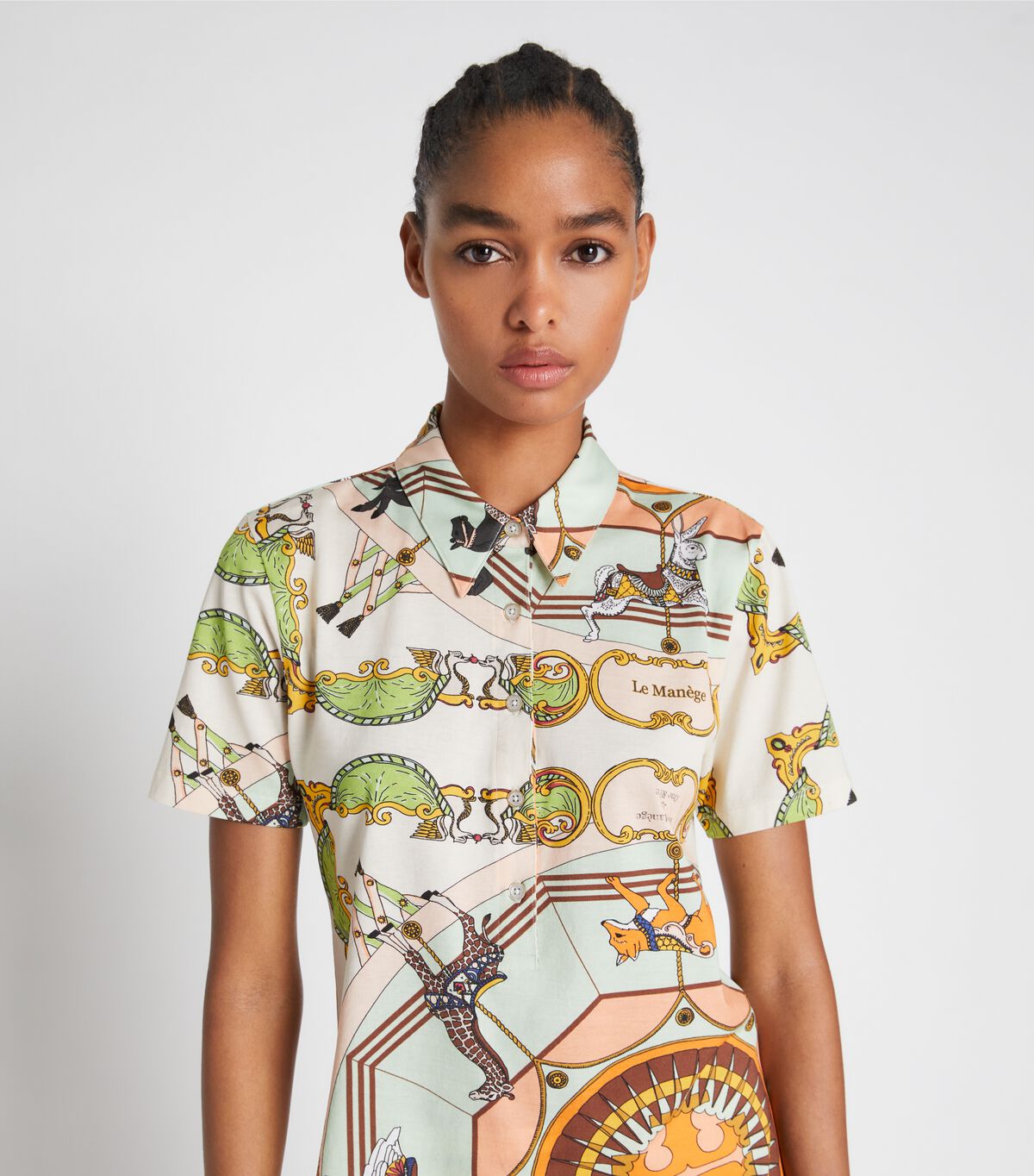 Tory Burch Cream Mercerized Cotton Polo Shirts