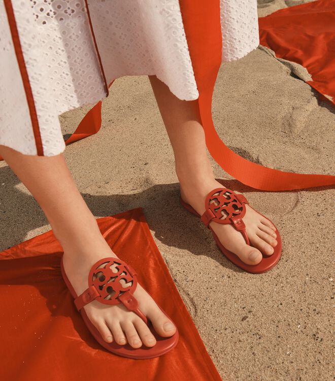 Tory Burch Red Miller Soft Sandals