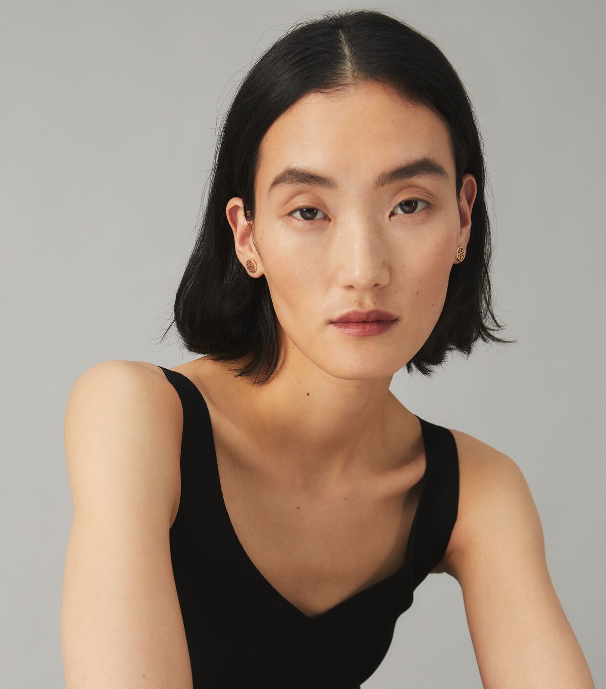 Tory Burch Silver Miller Stud Earrings