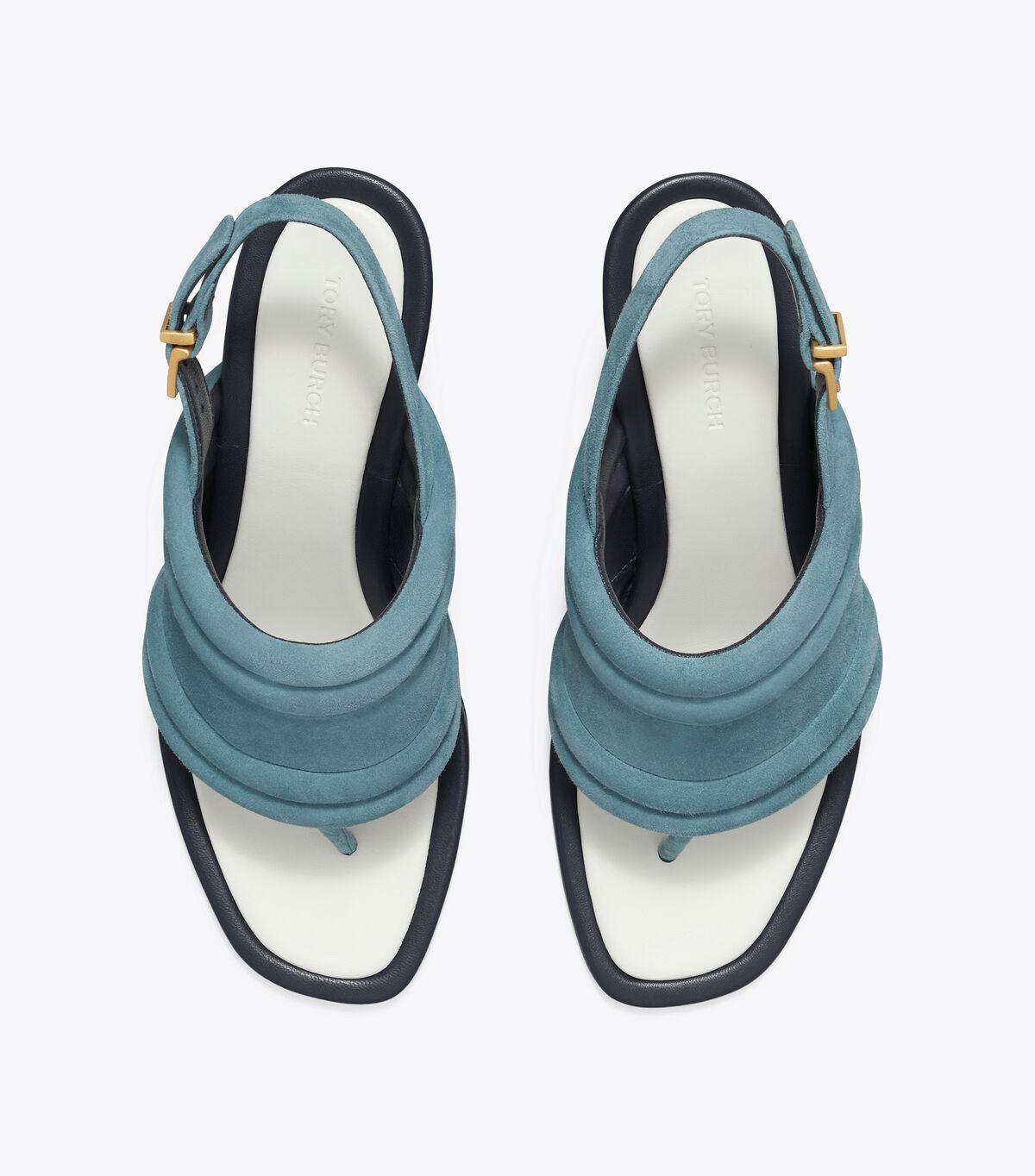 Tory Burch Blue Puffy Sandals