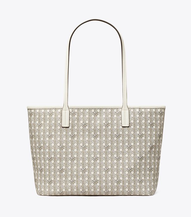 Tory Burch White Small Ever-ready Zip Tote Bags