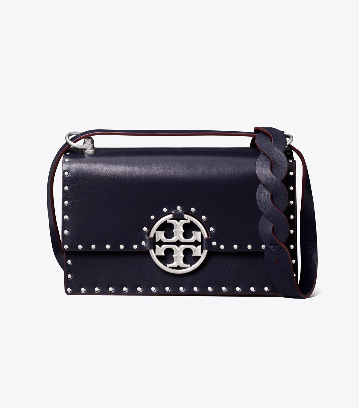 Tory Burch Black Small Miller Studded Flap Shoulder Bags